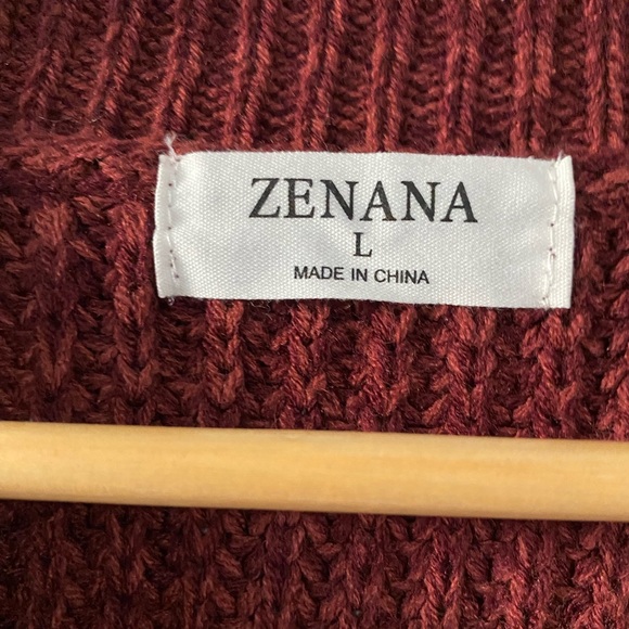 Zenana knit sweater. Size large - Picture 5 of 6